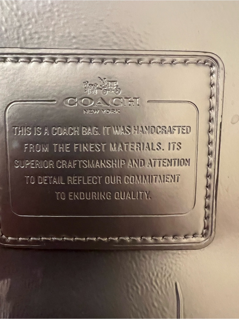 Coach Metallic Silver Laser-Cut Tote W Wristlet - Picture 8 of 17